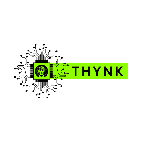 Black and Green Simple Tech Brain Logo